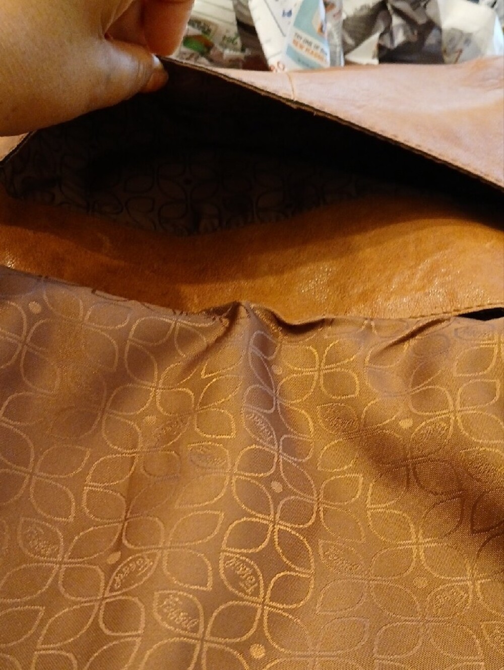 Fossil Leather Shoulder Bag - Cognac - Picture 8 of 10